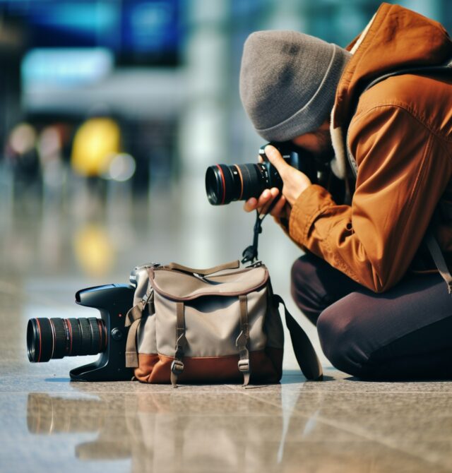 The Reflective Photographer at an Indoor Hub